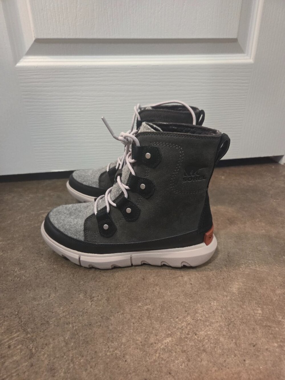 Sorel Gray and Black Winter Rain Boots